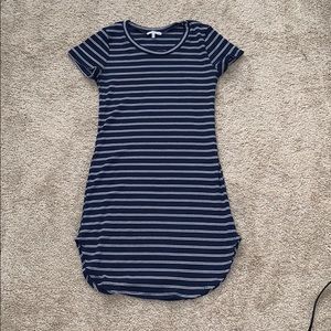 Navy Blue and White stripped dress